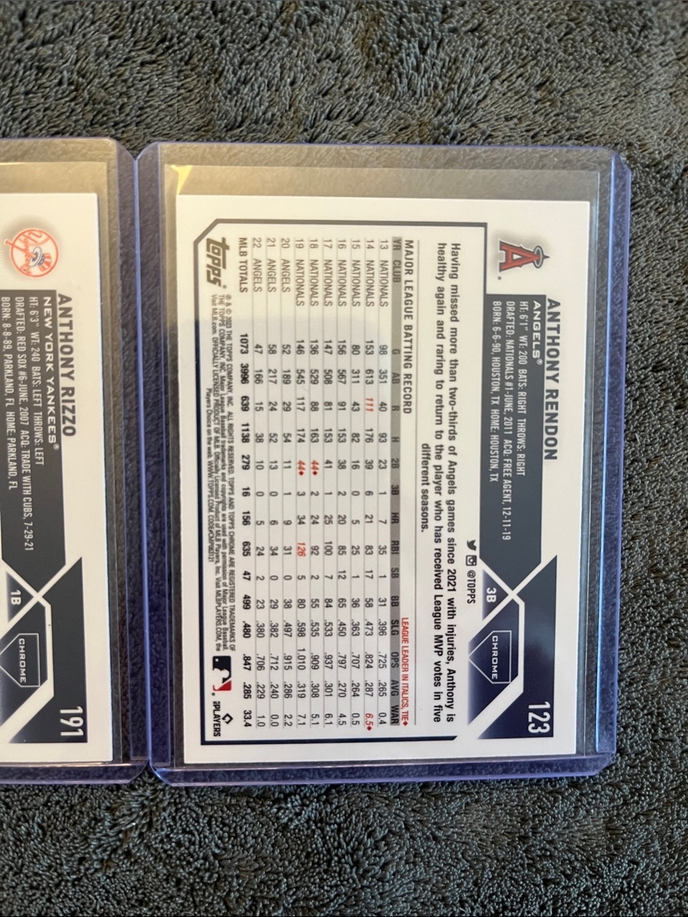 2023 Topps X-Fractors Anthony Rizzo & Anthony Rendon - Picture 6 of 6